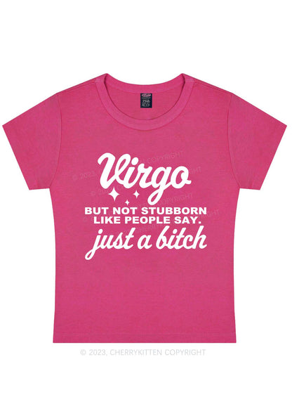 Curvy Virgo Just A Bixxh Y2K Baby Tee Cherrykitten