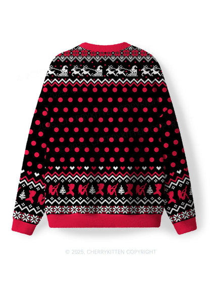 Best Ex Girlfriend Y2K Christmas Knit Sweatshirt Cherrykitten