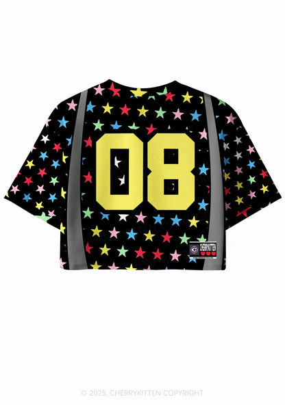 Custom Colourful Star Cxxt Y2K Crop Sport Jersey Shirts Cherrykitten