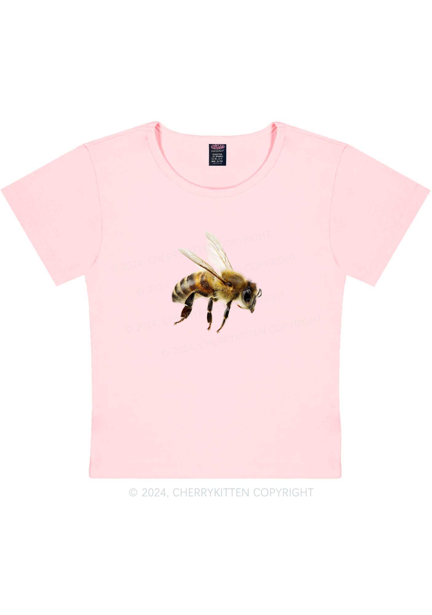 Flying Bee Y2K Baby Tee Cherrykitten