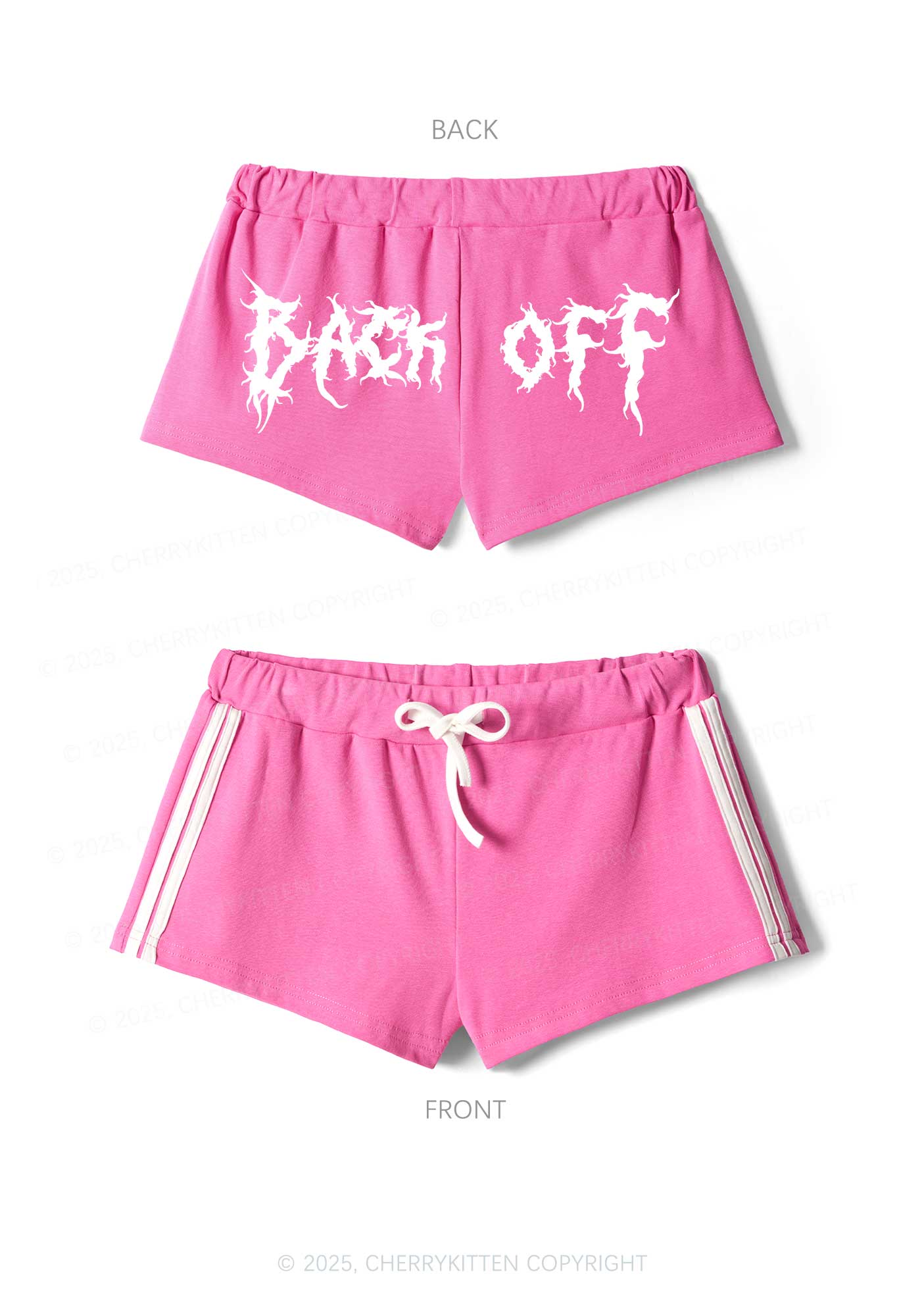 Back Off Y2K Drawstring Mini Shorts Cherrykitten
