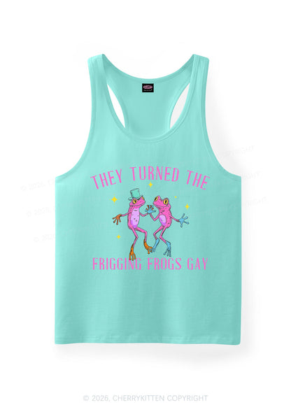 Frogs Gay Pride Y2K Men Racerback Tank Top Cherrykitten