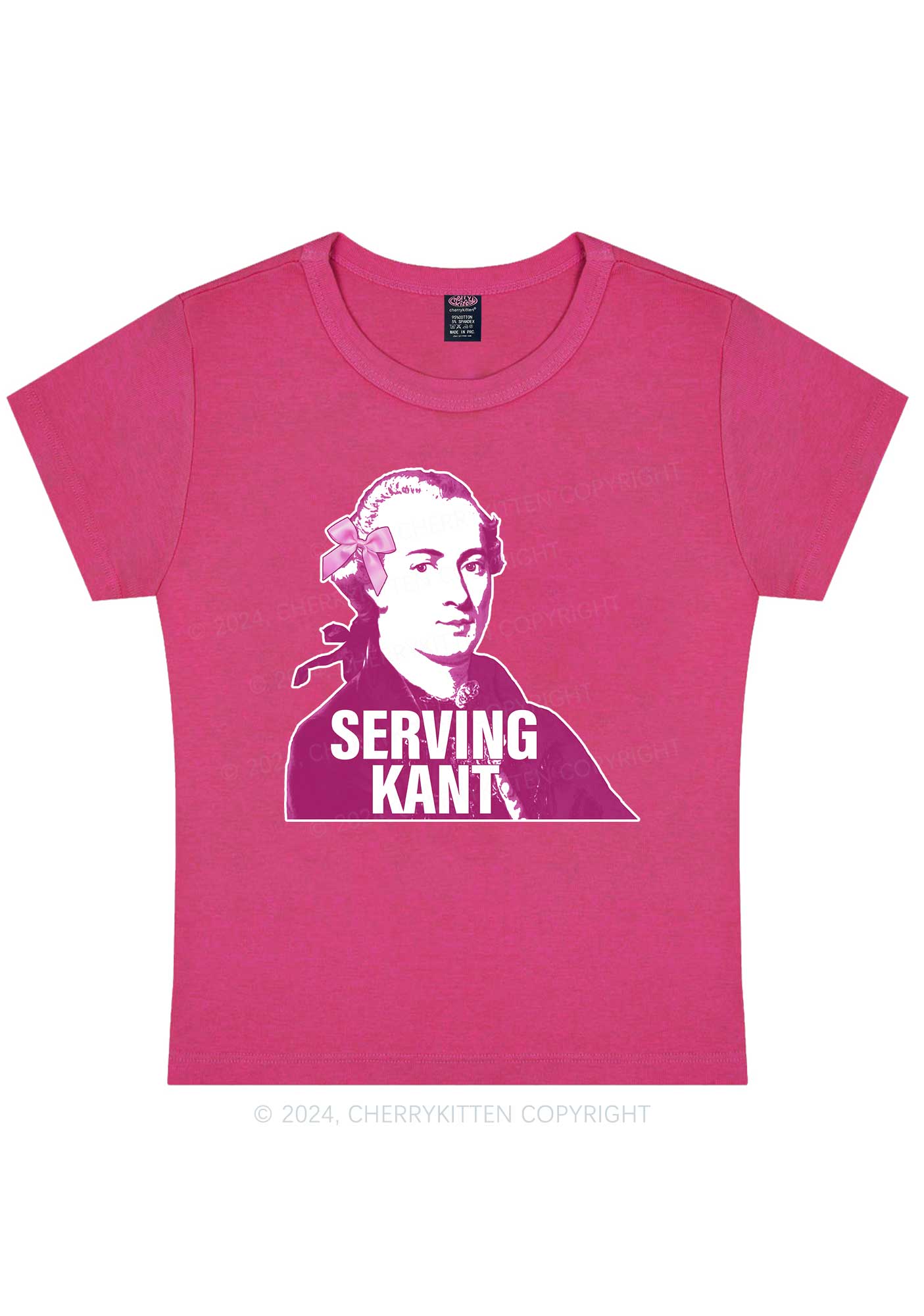 Serving Kant Y2K Baby Tee Cherrykitten