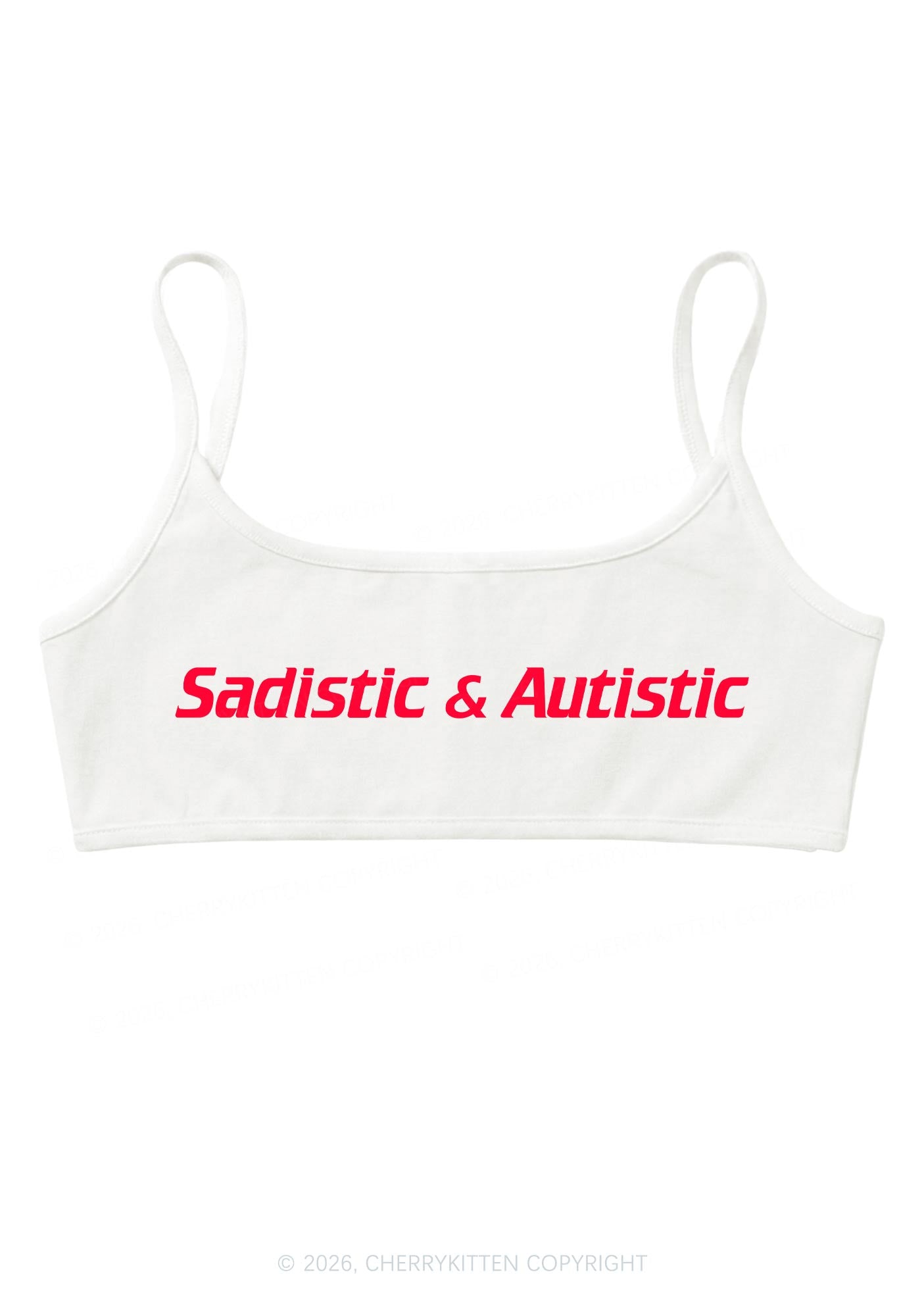 Sadistic Autistic Y2K Super Crop Cami Cherrykitten