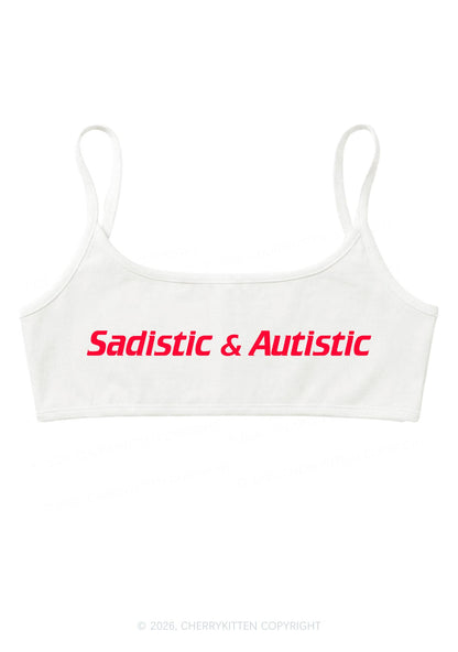 Sadistic Autistic Y2K Super Crop Cami Cherrykitten