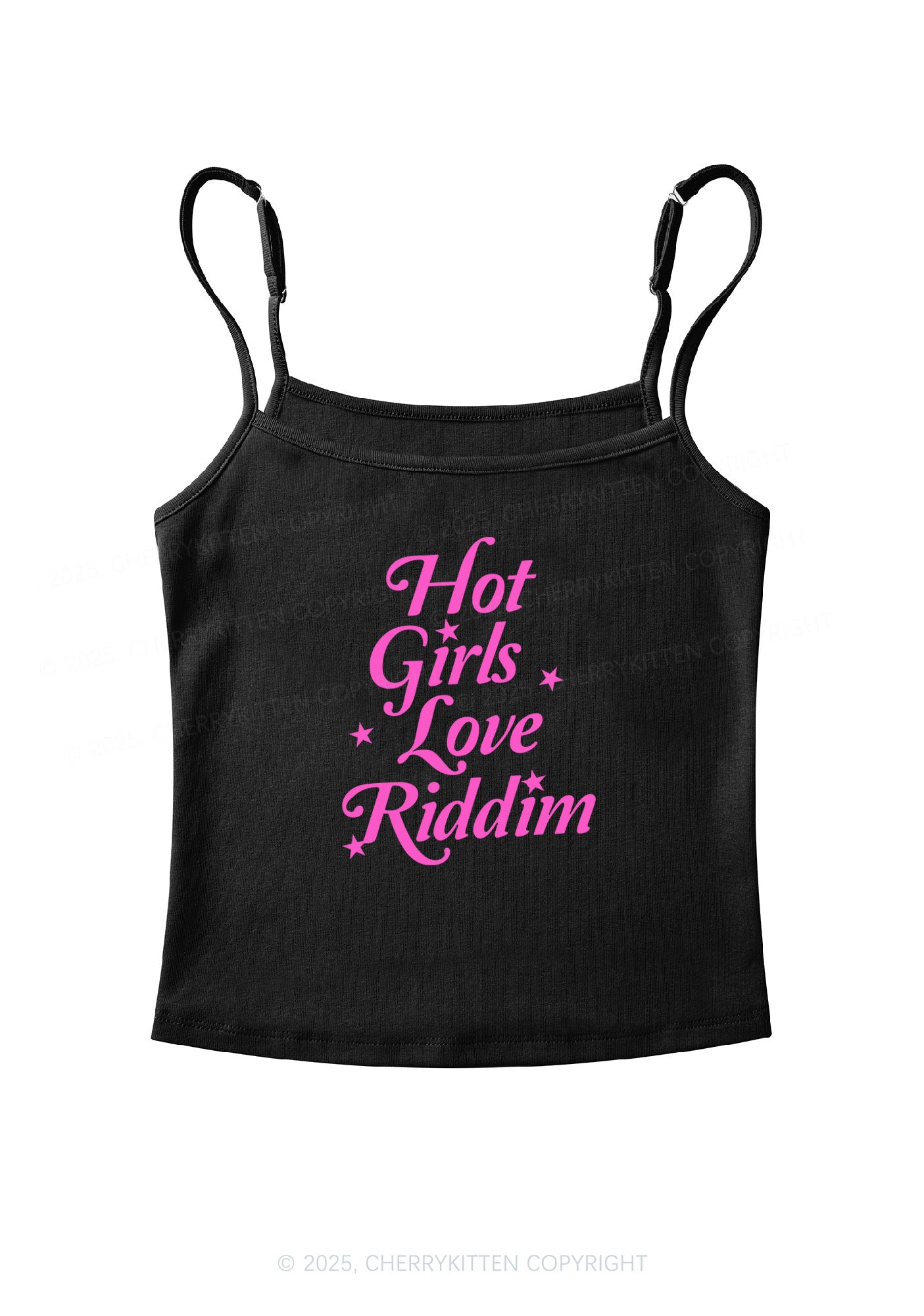Hot Girls Love Riddim Y2K Spaghetti Strap Cami Cherrykitten