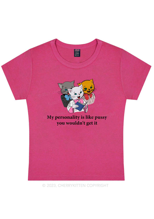 Personality Like Puxxy Y2K Baby Tee Cherrykitten