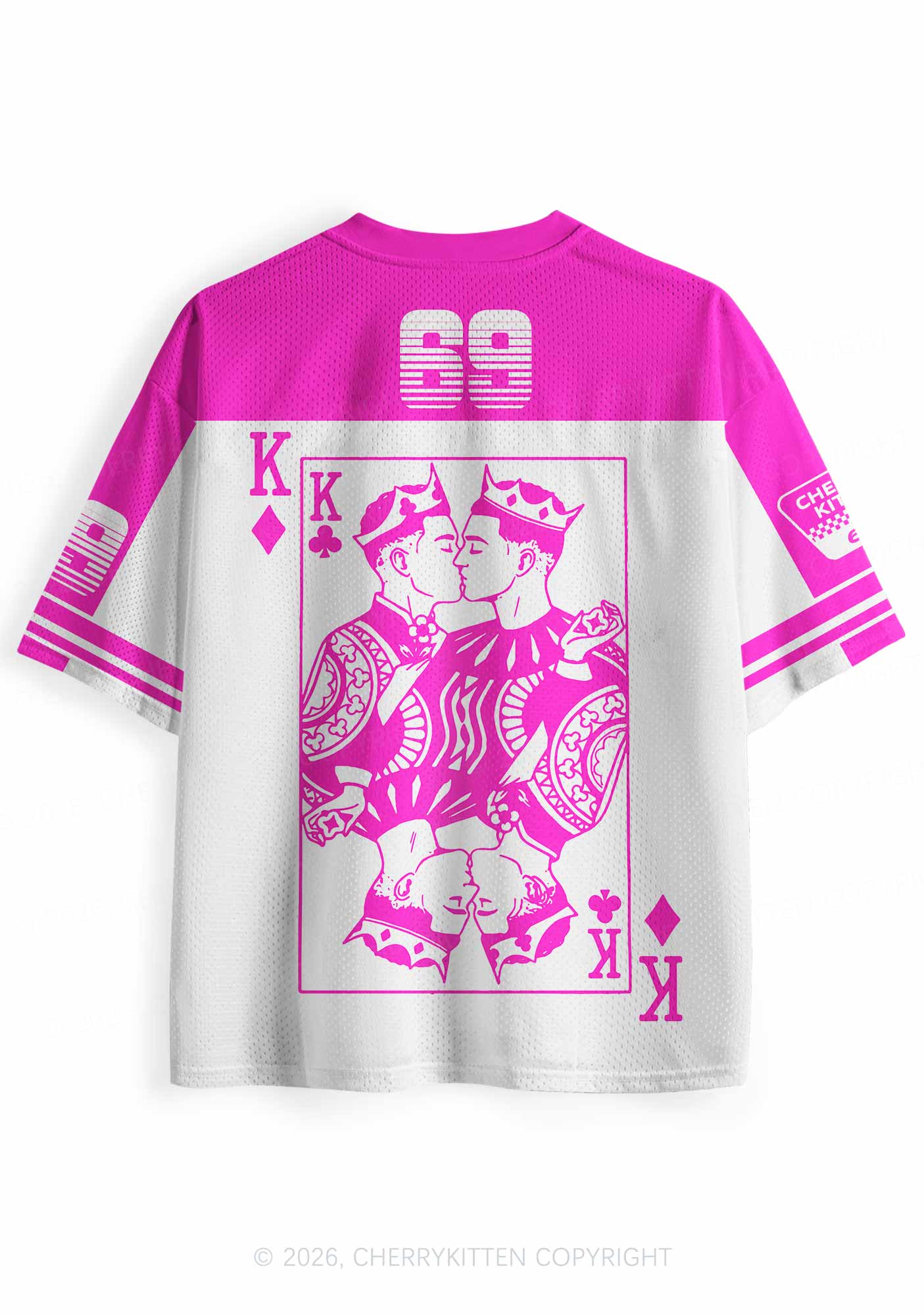 Hot Pink Gay King Pride Y2K Sport Jersey Shirts Cherrykitten