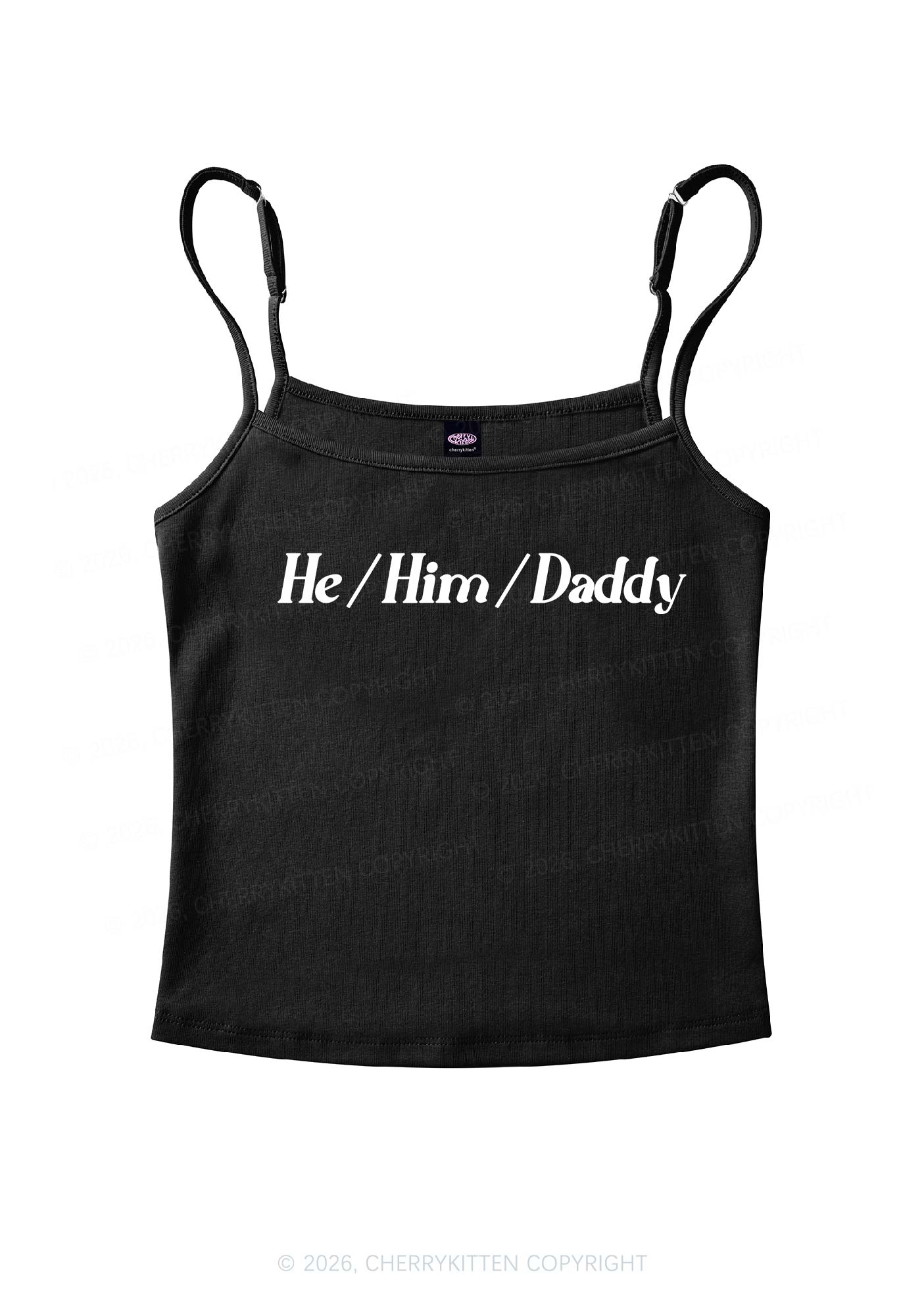 He Him Daddy Pride Y2K Spaghetti Strap Cami Cherrykitten