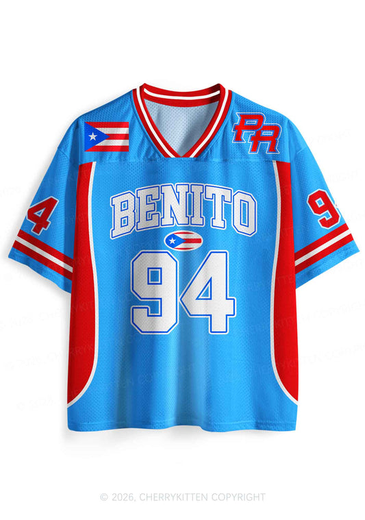 Light Blue Football Bunny Y2K Sport Jersey Shirts Cherrykitten