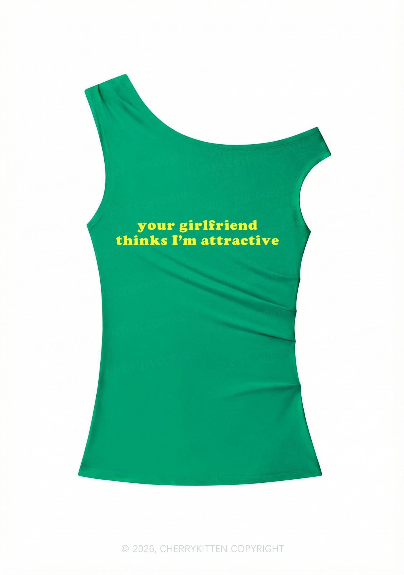 Im Attractive Pride Y2K Off Shoulder Tank Top Cherrykitten