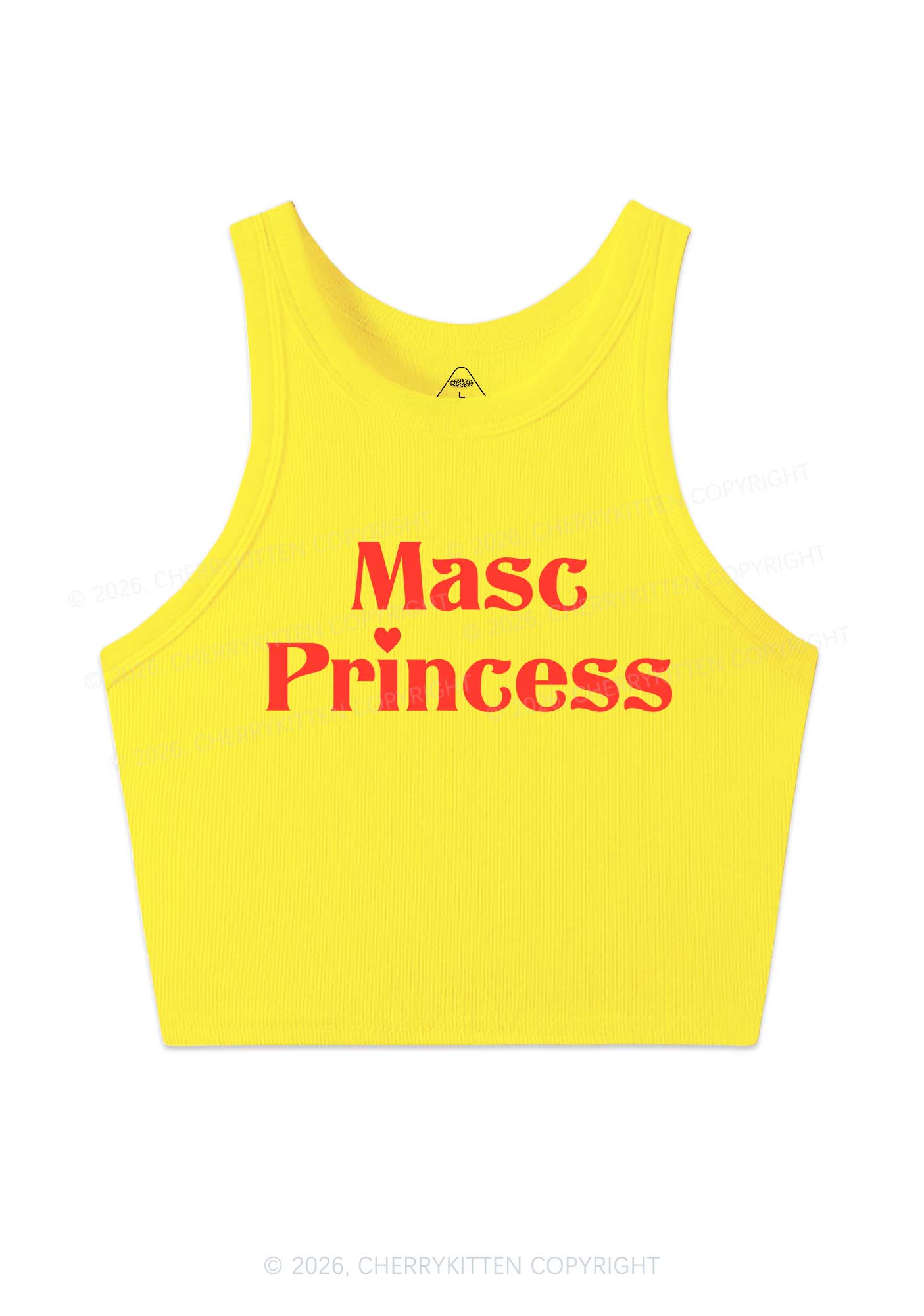 Masc Princess Pride Y2K Crop Tank Top Cherrykitten