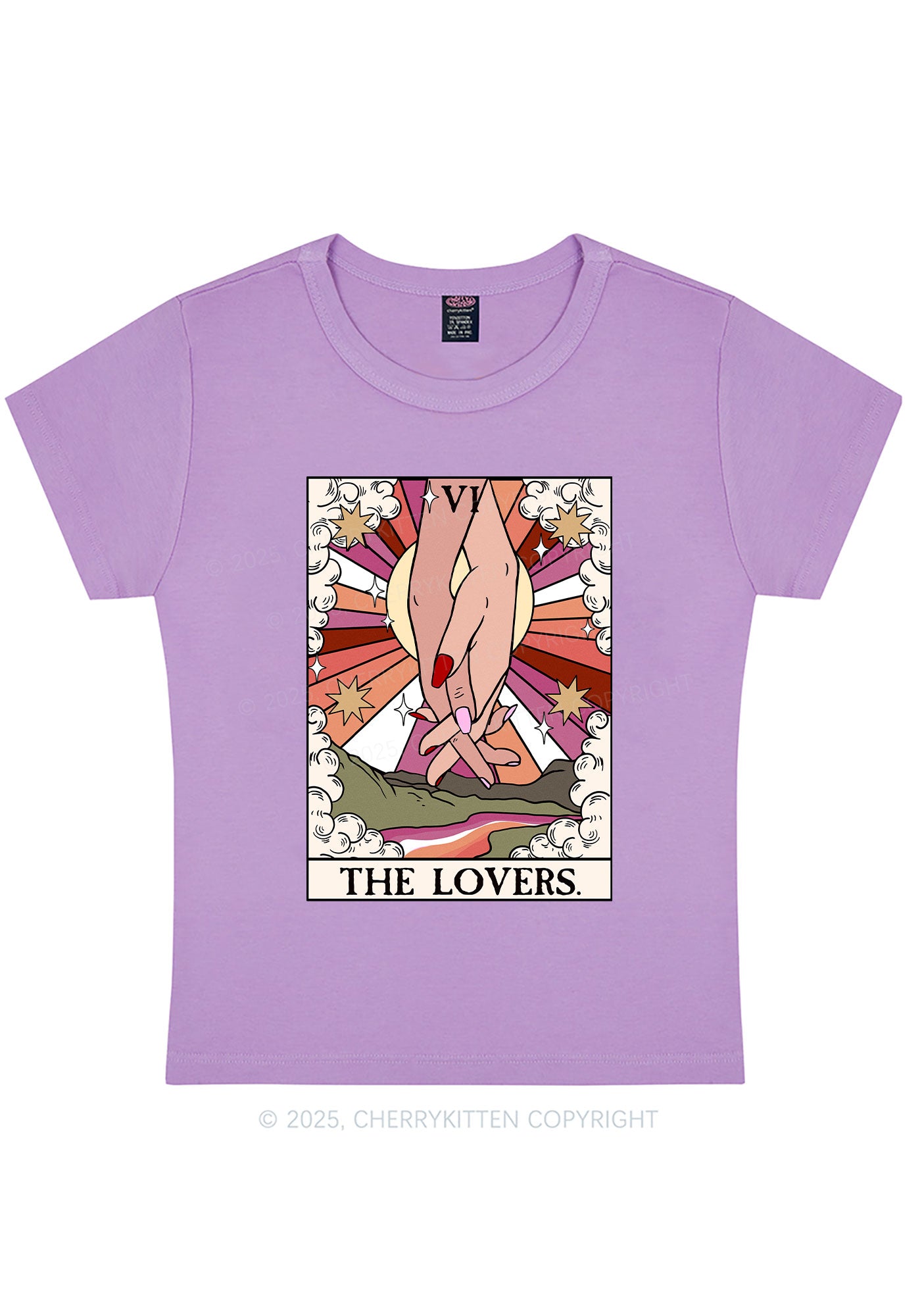 Curvy The Lesbian Lovers Pride Y2K Baby Tee Cherrykitten
