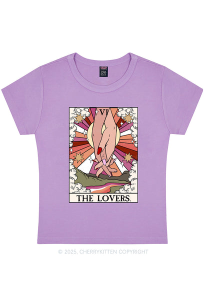 Curvy The Lesbian Lovers Pride Y2K Baby Tee Cherrykitten