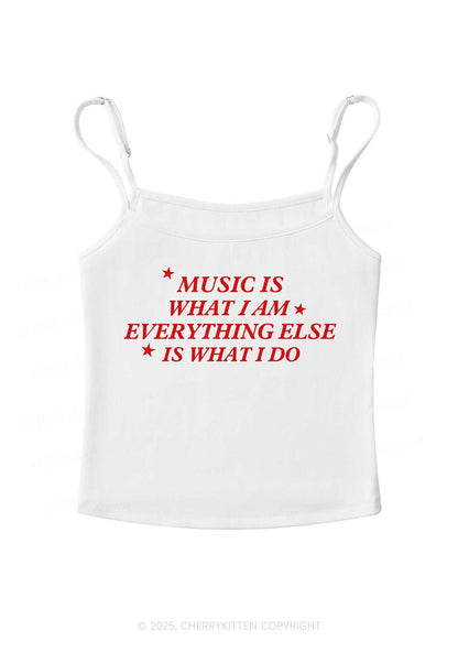 Music Is What I Am Y2K Spaghetti Strap Cami Cherrykitten