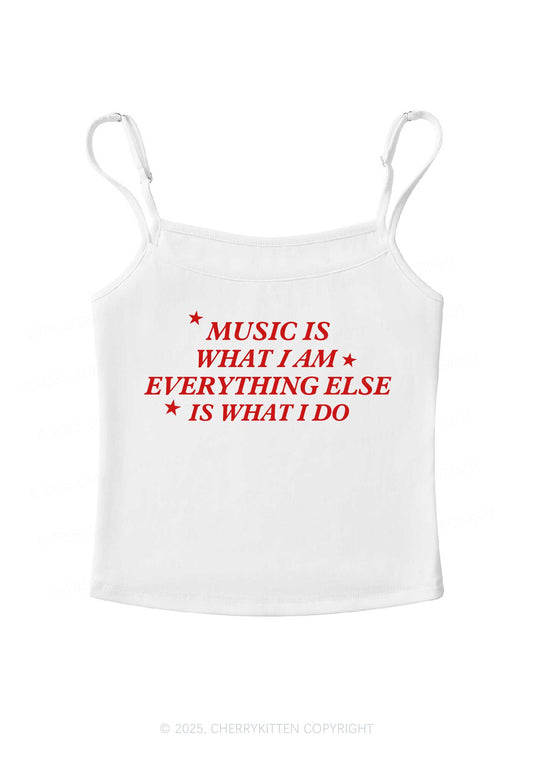 Music Is What I Am Y2K Spaghetti Strap Cami Cherrykitten