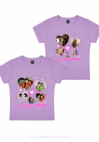 Custom My BF GF Photos Y2K Valentine's Day Baby Tee Cherrykitten