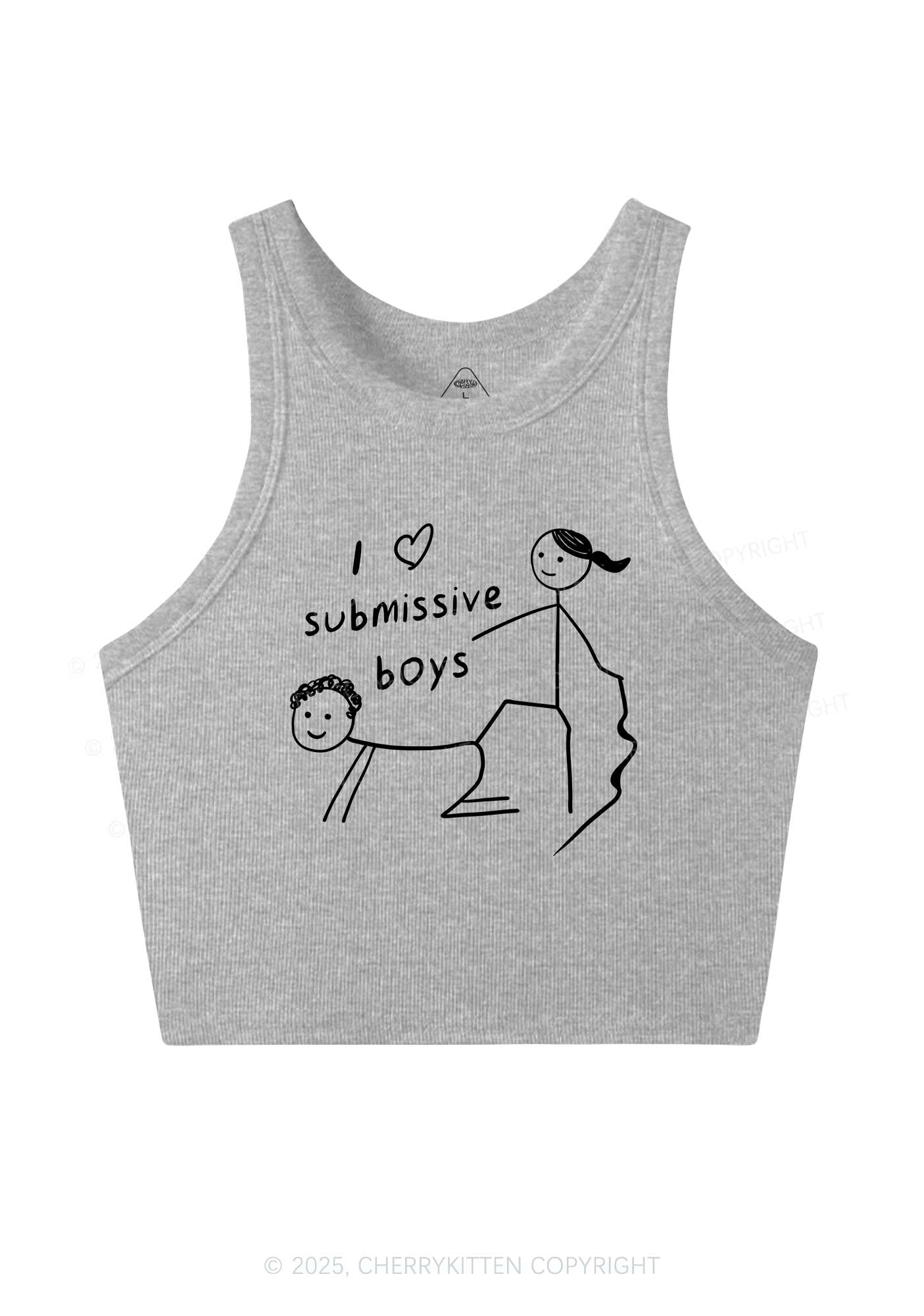 Boys Make Gr8 Pets Y2K Crop Tank Top Cherrykitten