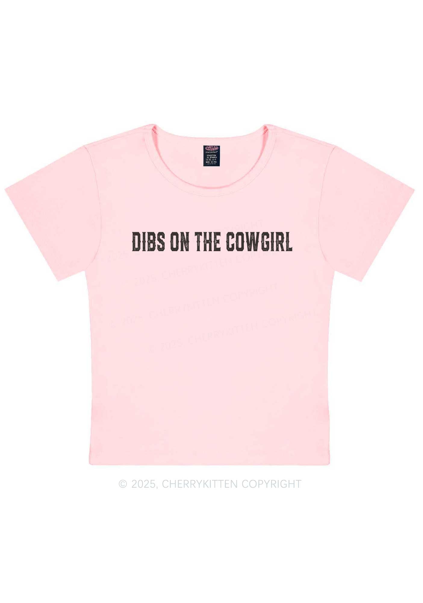 Dibs On The Cowgirl Y2K Baby Tee Cherrykitten
