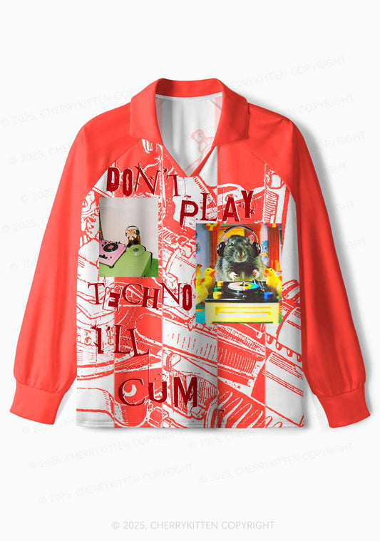 Custom Dont Play Techno Y2K Sport Long Sleeve Jersey Shirts Cherrykitten