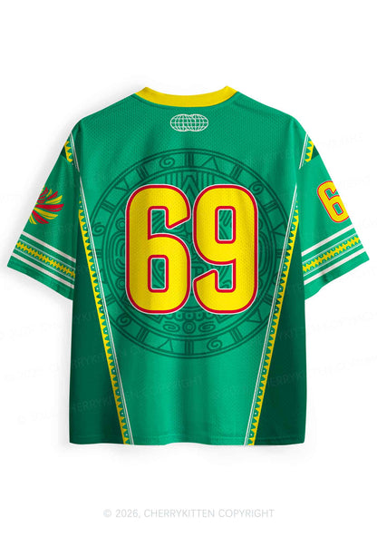 Custom Mexican Ancient Tribal Figure Y2K Sport Jersey Shirts Cherrykitten