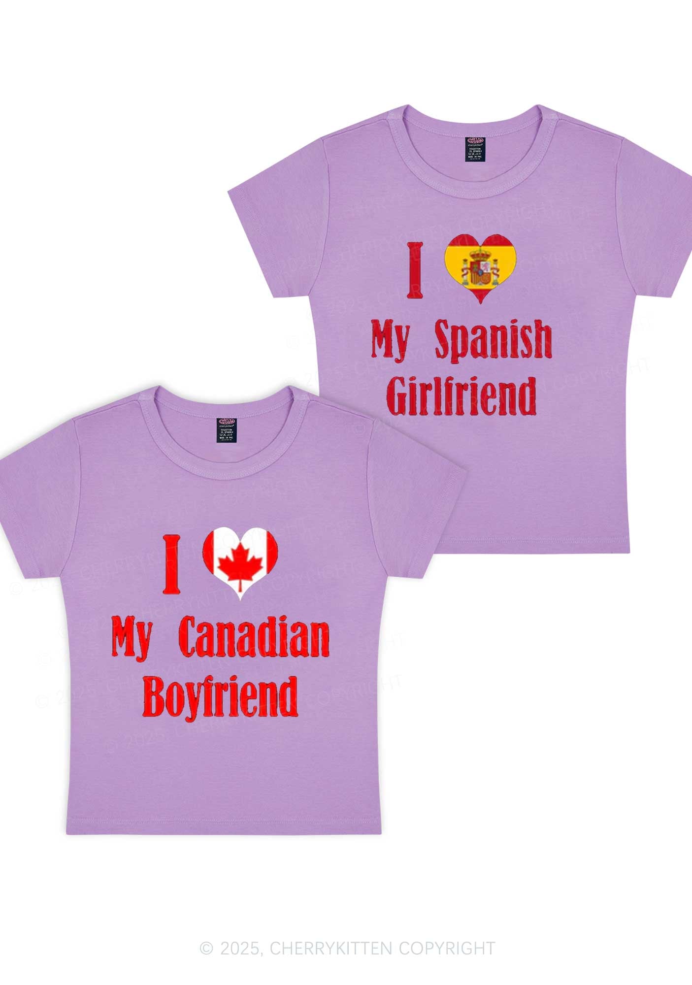 Custom Country Y2K Valentine's Day Baby Tee Cherrykitten