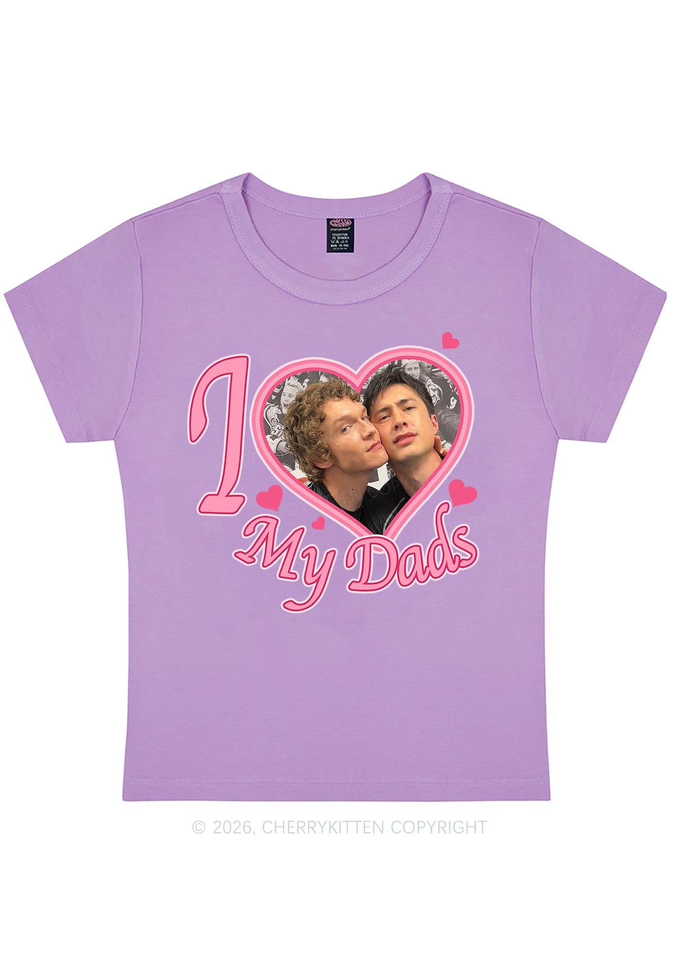 I Love My Dads HR Y2K Baby Tee Cherrykitten