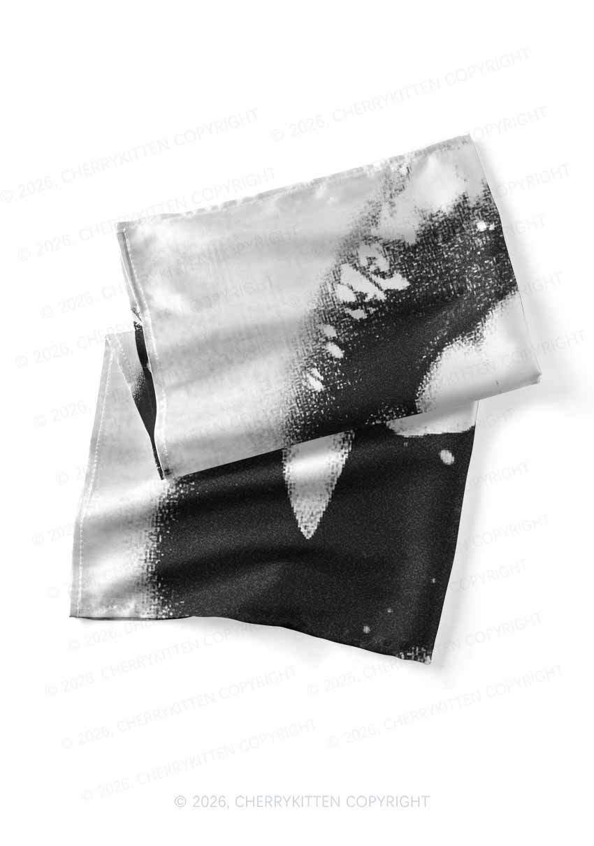 Halloween Vampire Lips Y2K Print Square Bandana Cherrykitten