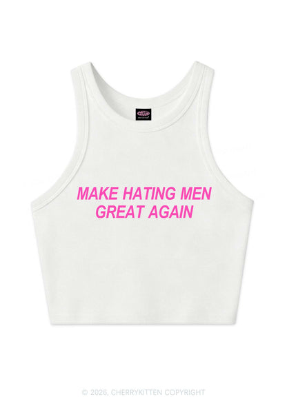 Make Hating Men Great Again Y2K Crop Tank Top Cherrykitten