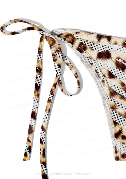 Whimsical Leopard Y2K Print Bikini Set Cherrykitten