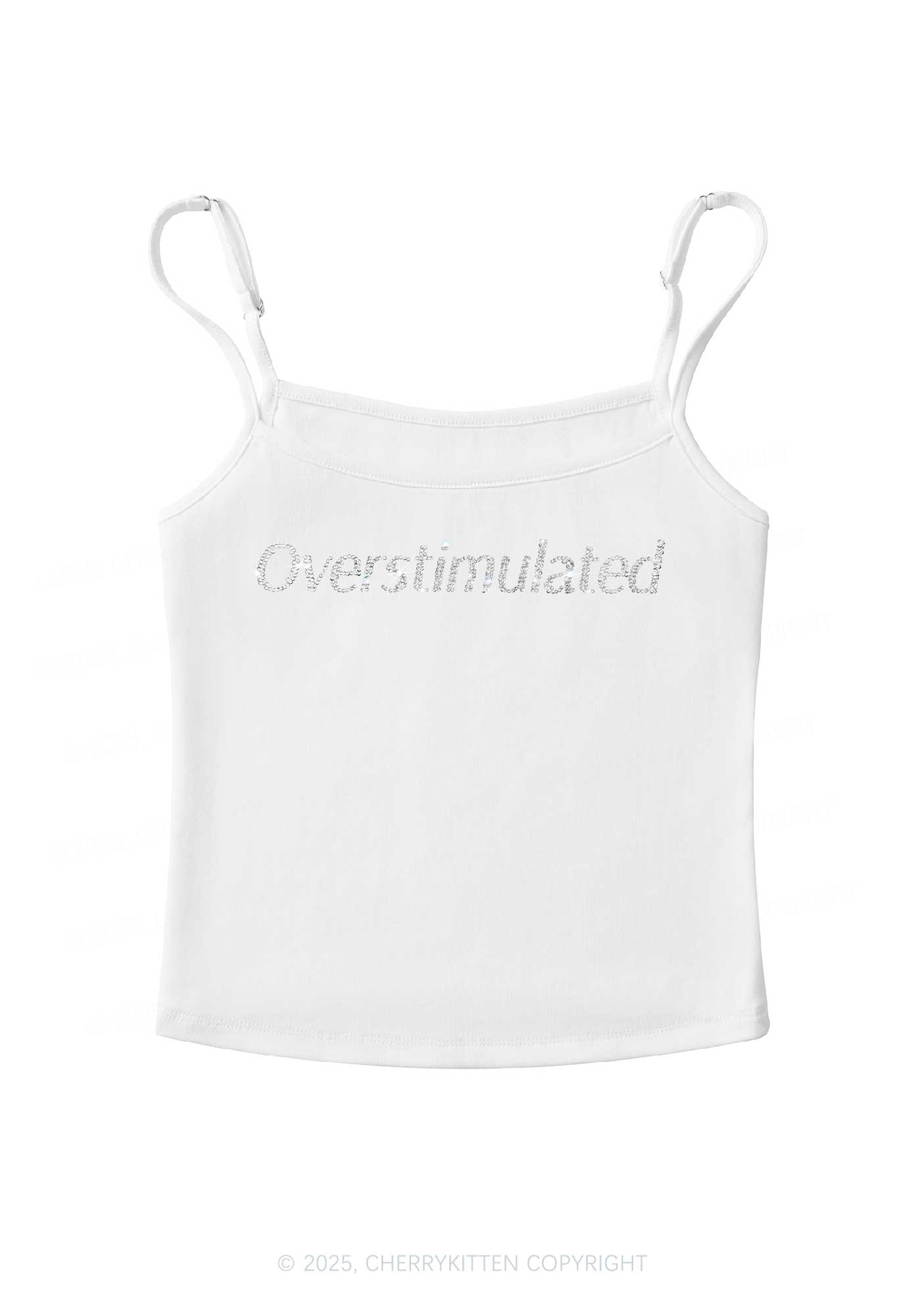 Rhinestone Overstimulated Y2K Spaghetti Strap Cami Cherrykitten
