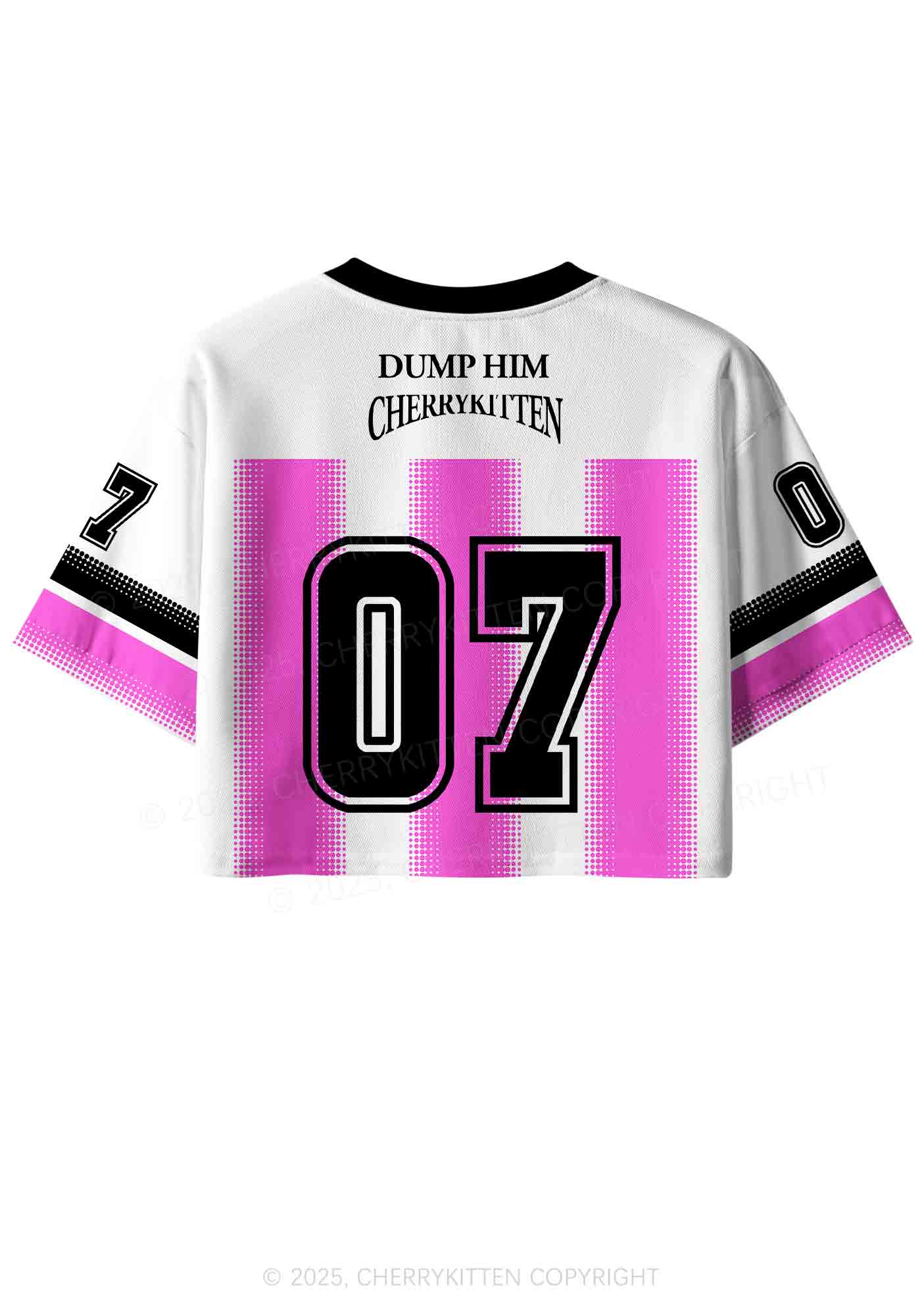 Custom Pink Dump Him Y2K Crop Sport Jersey Shirts Cherrykitten