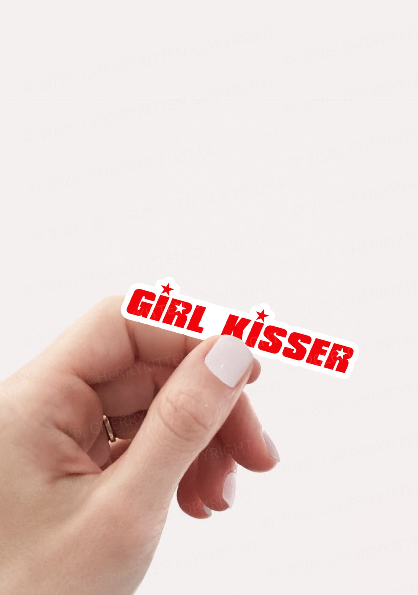 Girl Kisser Star Pride 1pc Y2K Sticker Cherrykitten
