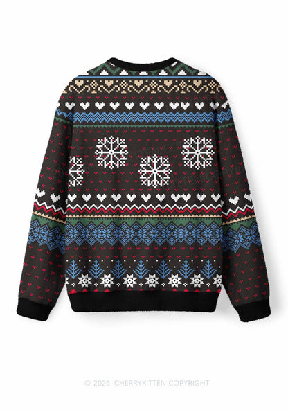 Feral Y2K Christmas Knit Sweatshirt Cherrykitten