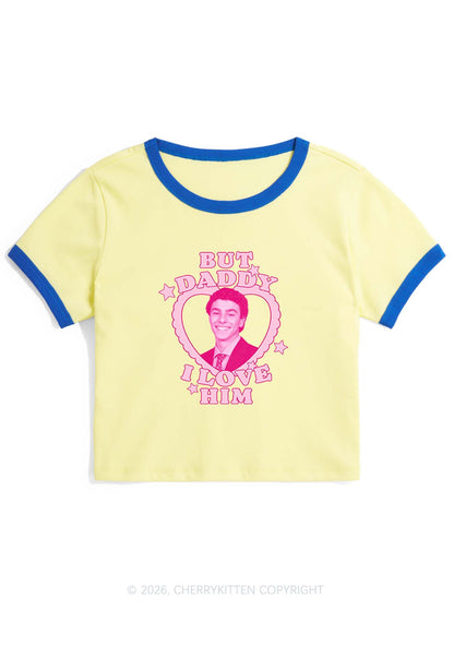 Daddy I Love Him Luigi Y2K Ringer Tee Cherrykitten