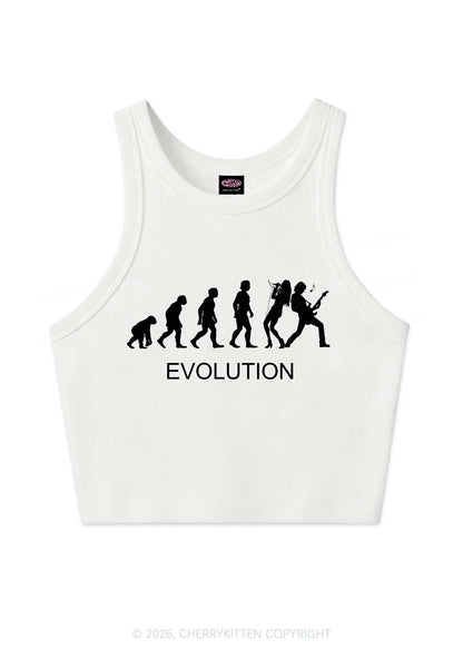 Evolution Rock Band Y2K Crop Tank Top Cherrykitten