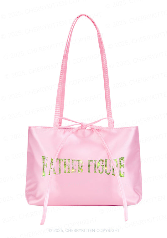 Rhinestone Father Figure Y2K Satin Bags Cherrykitten