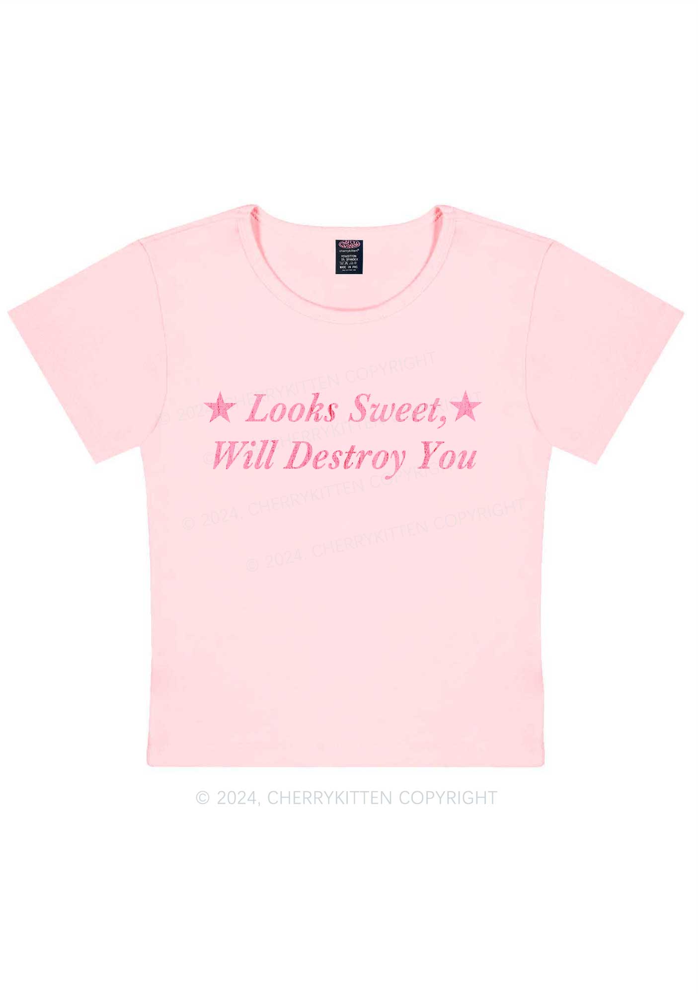 Sweet Destroy You Y2K Baby Tee Cherrykitten