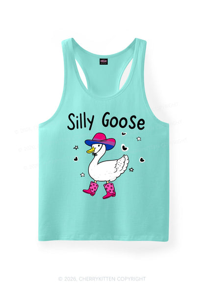 Silly Goose Bisexual Pride Y2K Men Racerback Tank Top Cherrykitten
