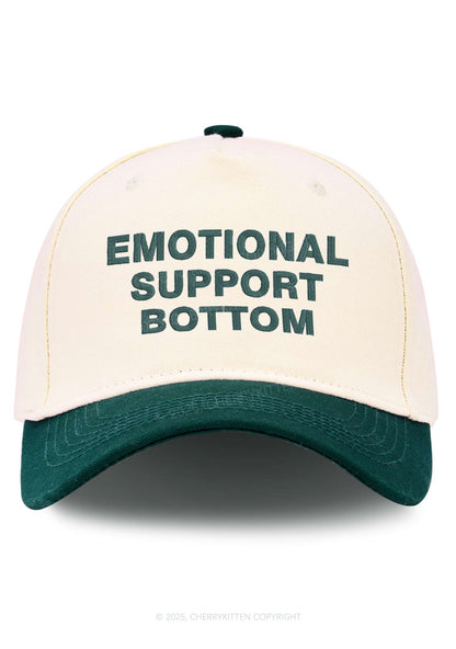 Emotional Support Bottom Pride Y2K Color Block Baseball Cap Cherrykitten