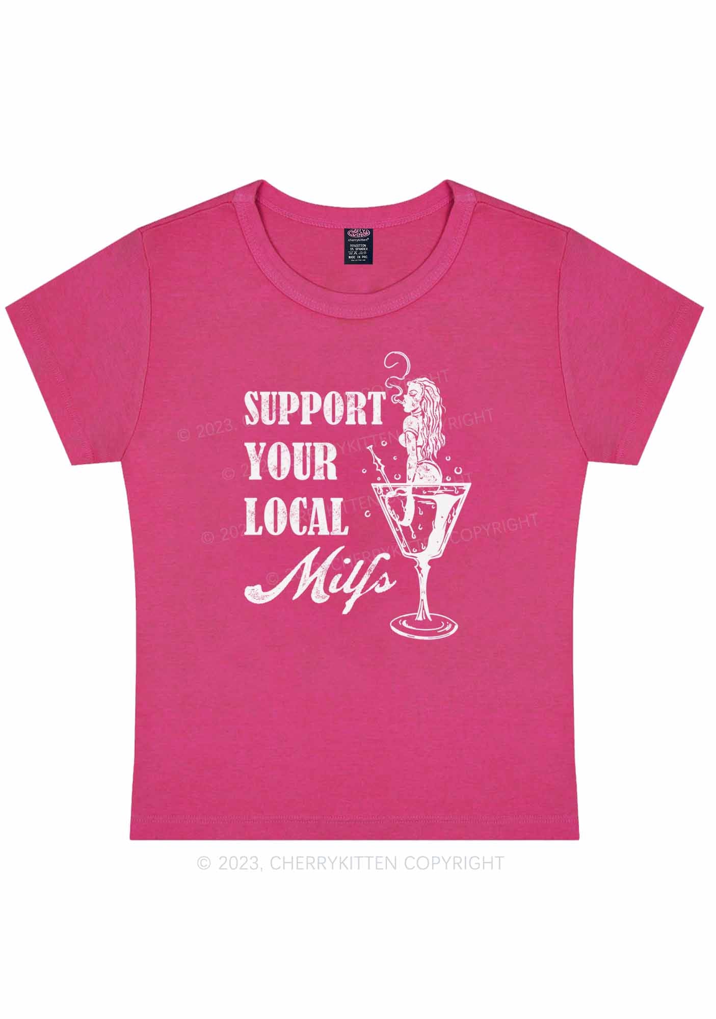 Your Local Mxxf Y2K Baby Tee Cherrykitten
