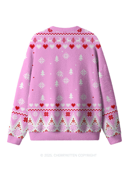 Custom Boyfriend Photos Y2K Christmas Knit Sweatshirt Cherrykitten