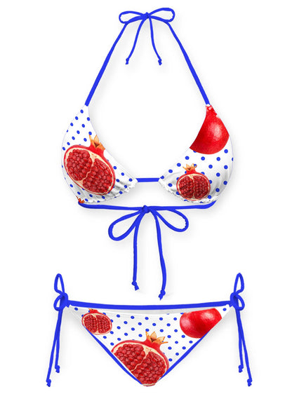 Red Pomegranate Y2K Print Bikini Set Cherrykitten