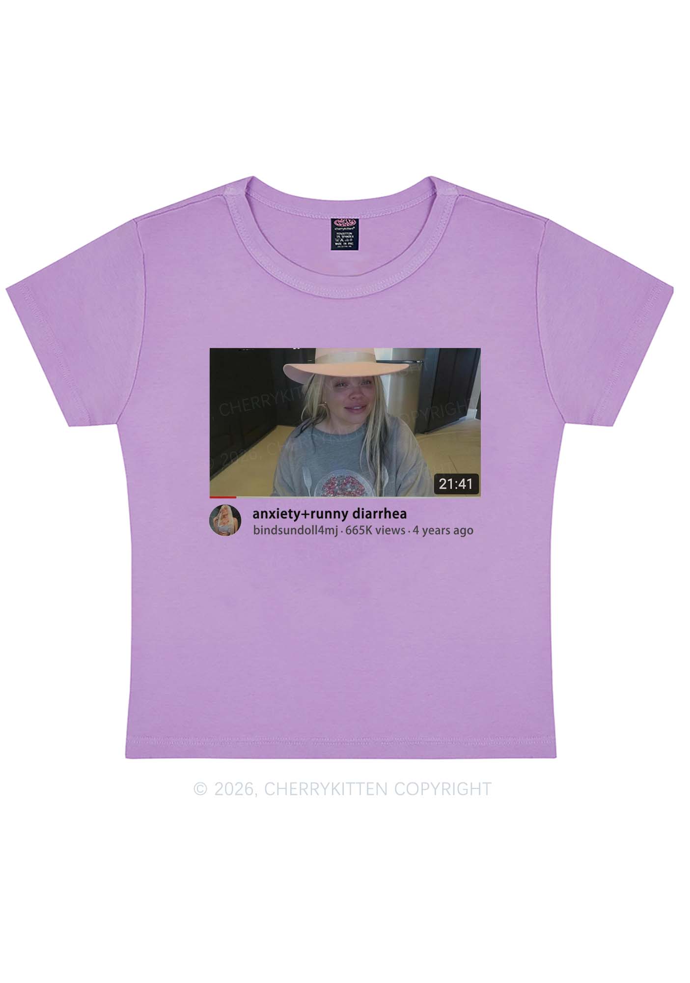 Anxiety Diarrhea Y2K Baby Tee Cherrykitten