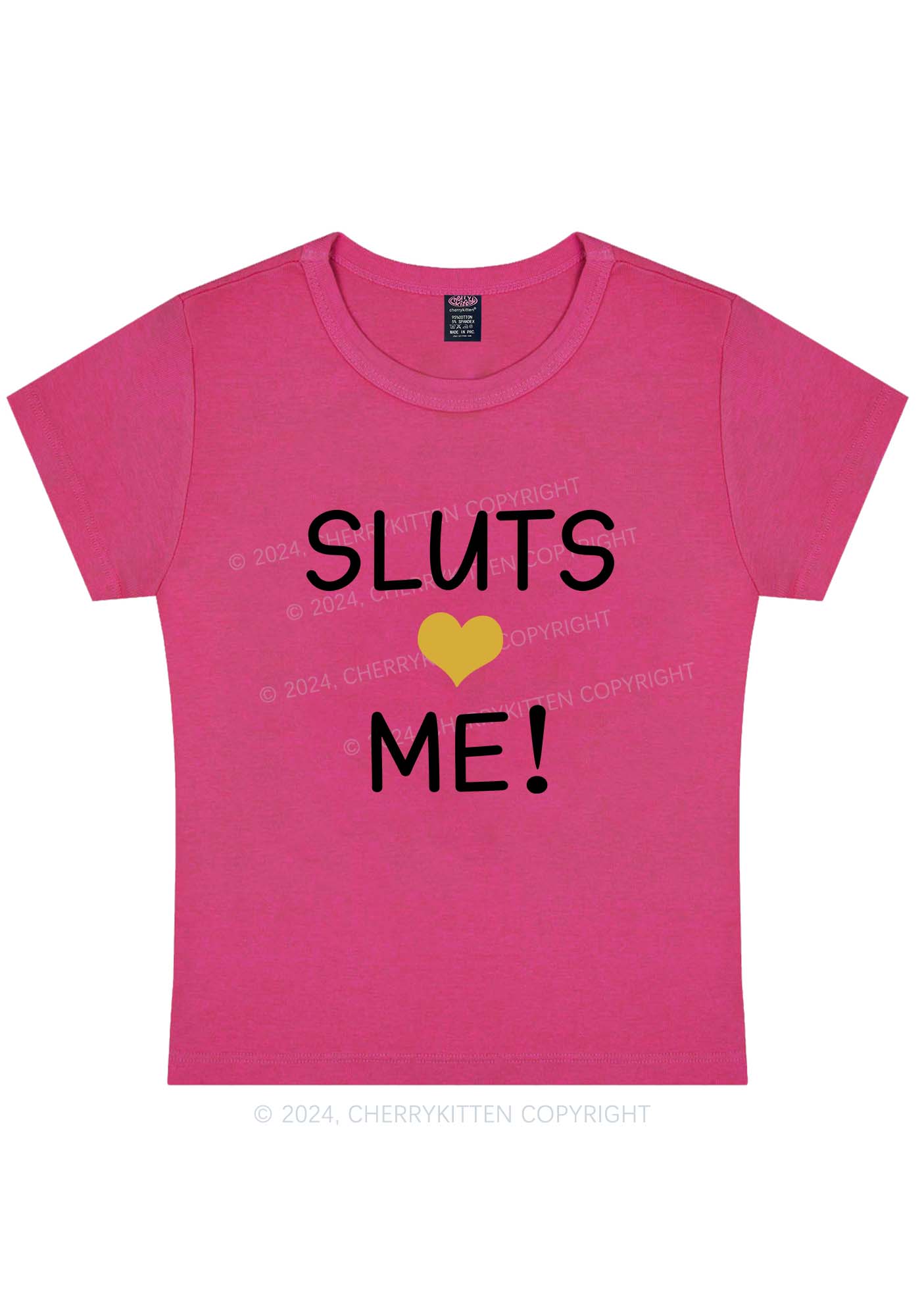 Curvy Slxts Love Me Y2K Baby Tee Cherrykitten