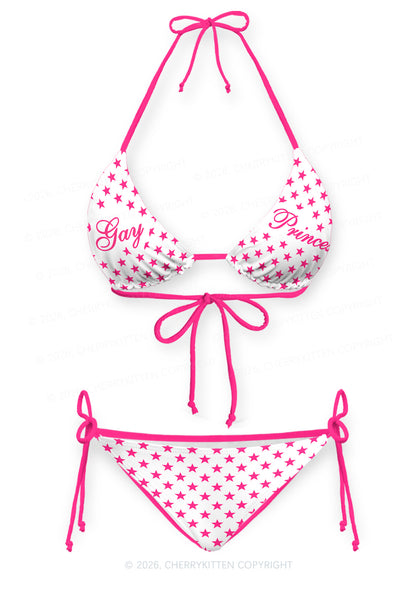 Gay Princess Pride Y2K Print Bikini Set Cherrykitten