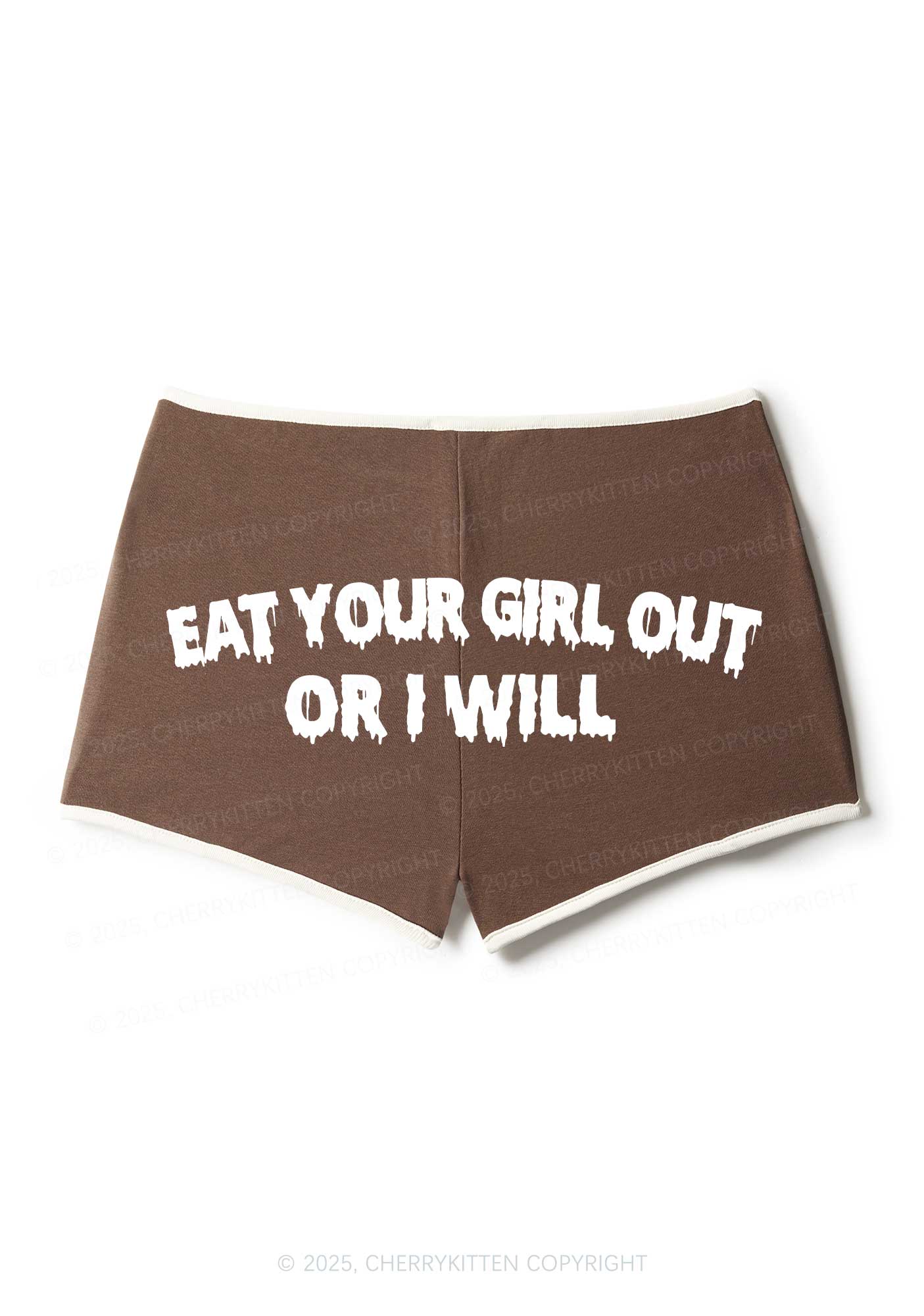 Eat Your Girl Out Y2K Booty Shorts Cherrykitten