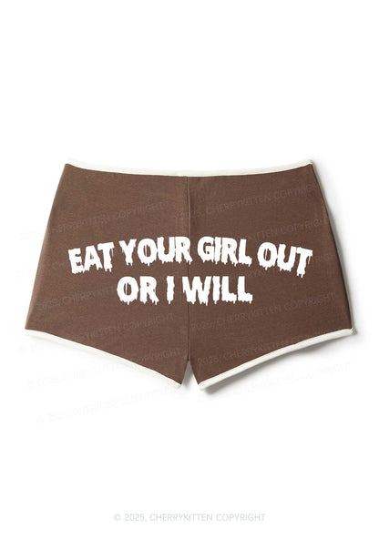 Eat Your Girl Out Y2K Booty Shorts Cherrykitten