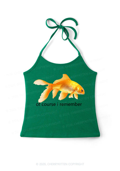 I Remember Goldfish Y2K Halter Neck Cami Cherrykitten