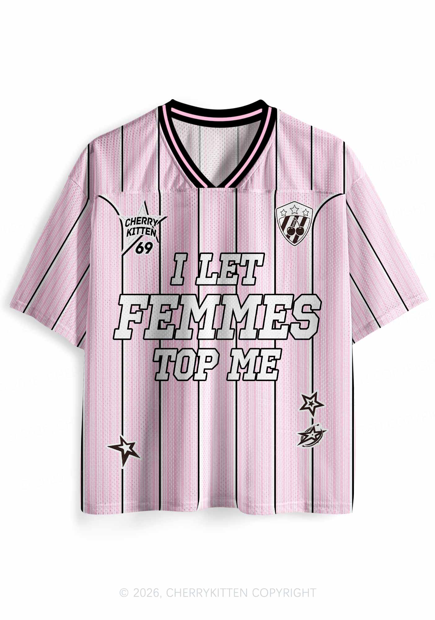 I Let Femmes Top Me Pride Y2K Sport Jersey Shirts Cherrykitten